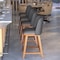 Flash Furniture 24" Gray LeatherSoft Wooden Counter Stools, PK 2 CH-192162X000PU-24-GY-GG - alternate 5